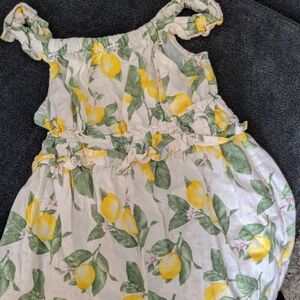 Lemon Print Ruffle Dress